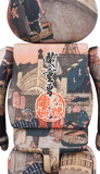 MEDICOM TOY BE@RBRICK Utagawa Hiroshige "The 53 Stations Of The Tokaido-Nihonbashi" 100% & 400% Bearbrick