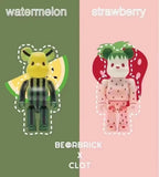 MEDICOM TOY BE@RBRICK Clot Watermelon & Strawberry 100% & 400% sets Bearbrick